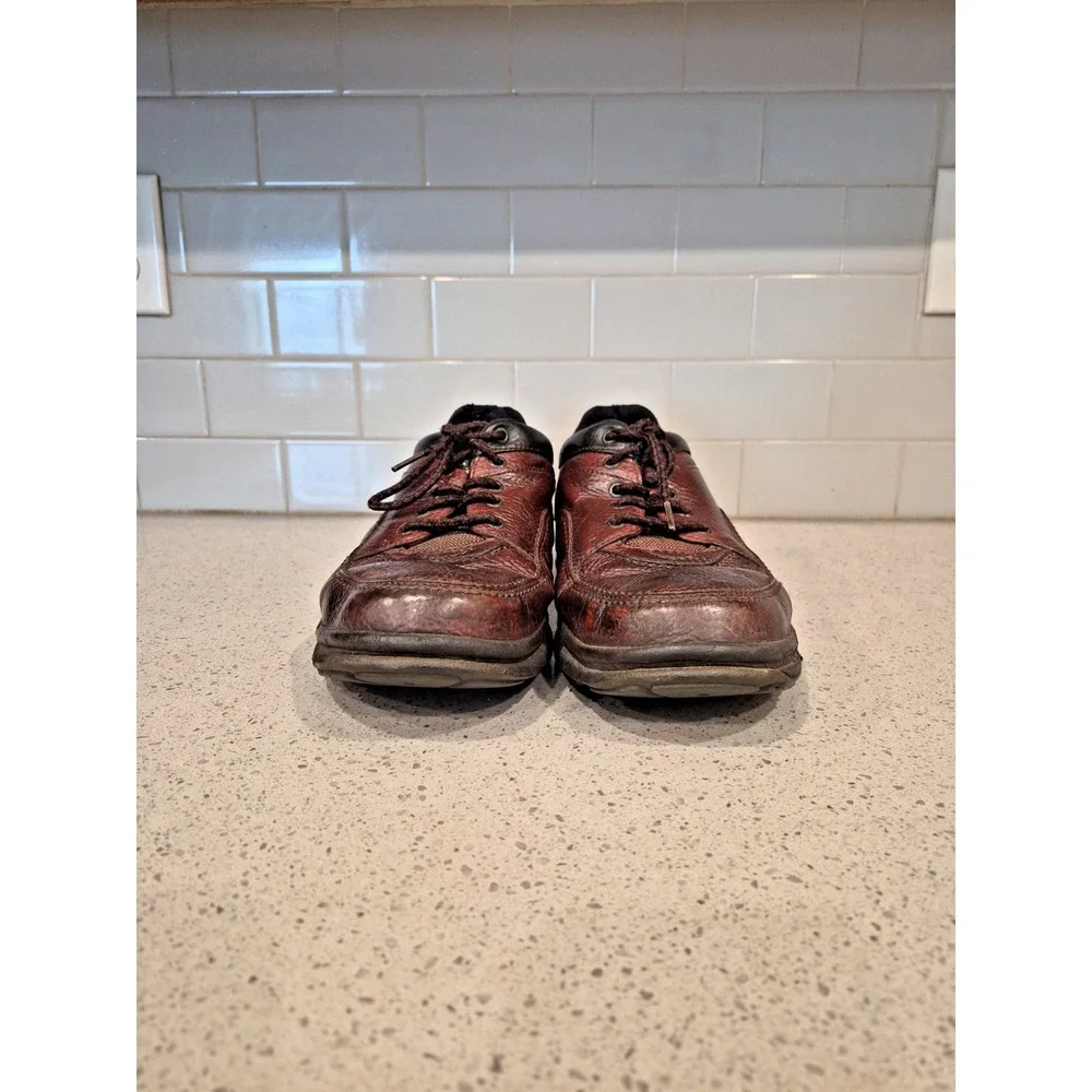 Rockport Brown Leather Comfort Shoes Sz 12 Lace up 501383 Walking Hiking Casual